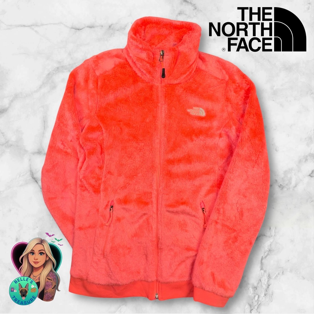 The North Face Osito Jacket Womens Small Coral Pink Soft Silken Raschel Fleece